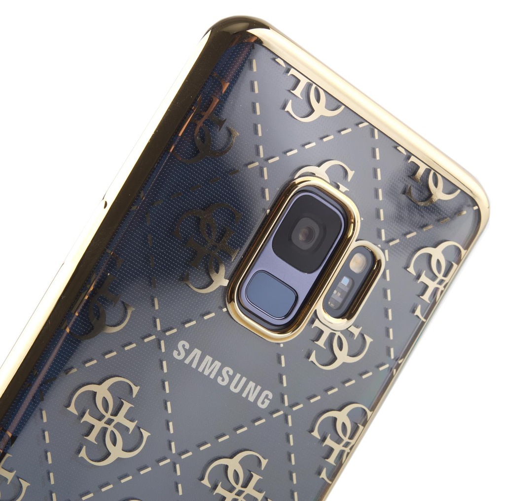 Guess Gumowe Etui Obudowa Gold Samsung Galaxy S