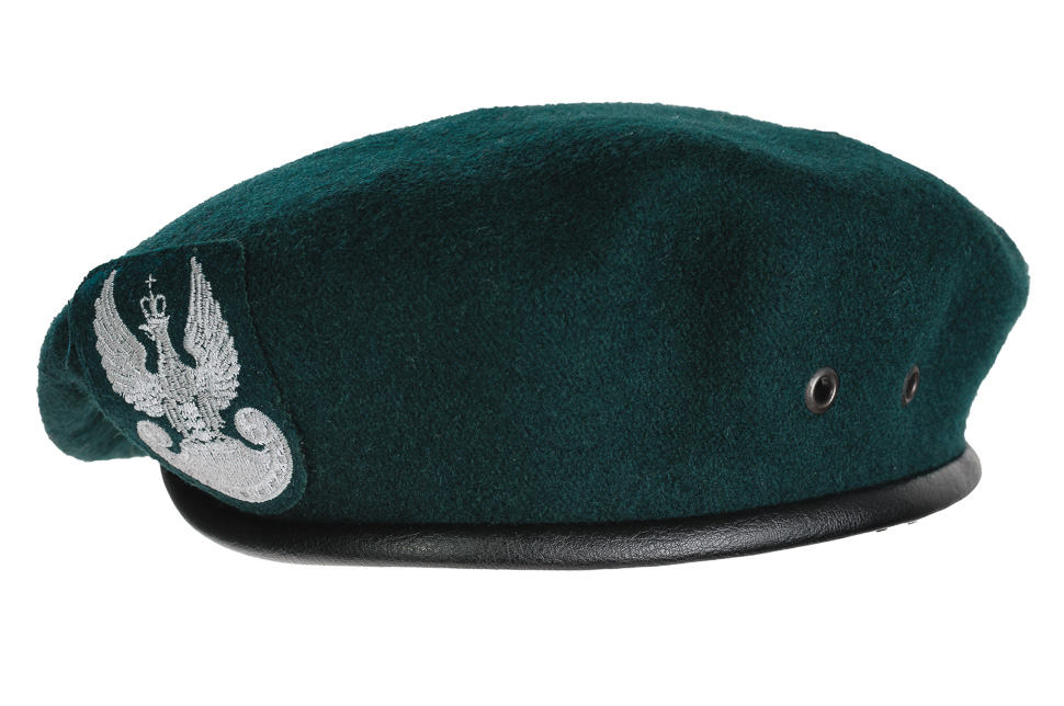 Polski BERET TŁOCZONY WP z ORŁEM ZIELONY rozm 59 7213328312