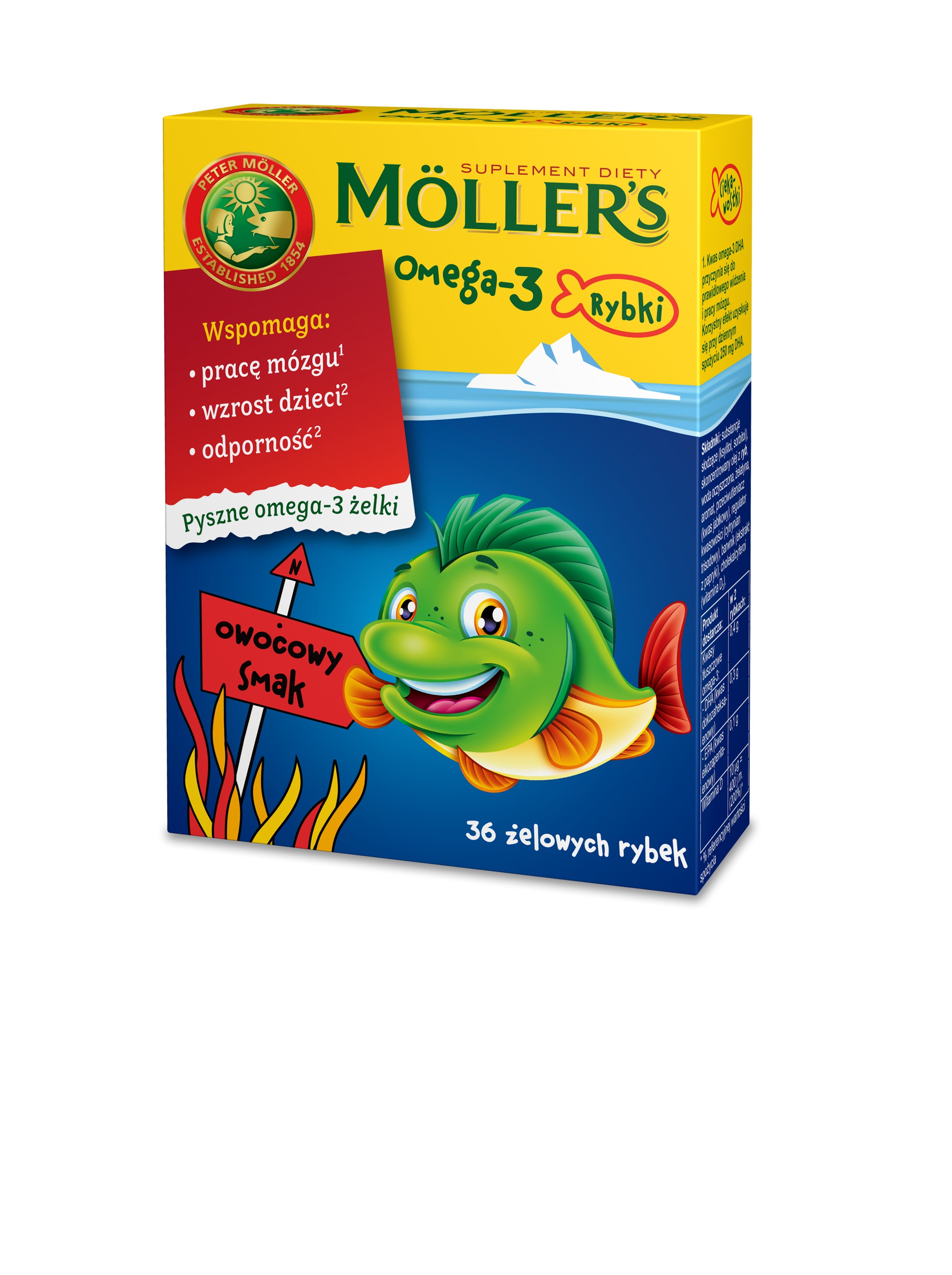 

Möller's Omega-3 Rybki owocowe żelki 36 szt