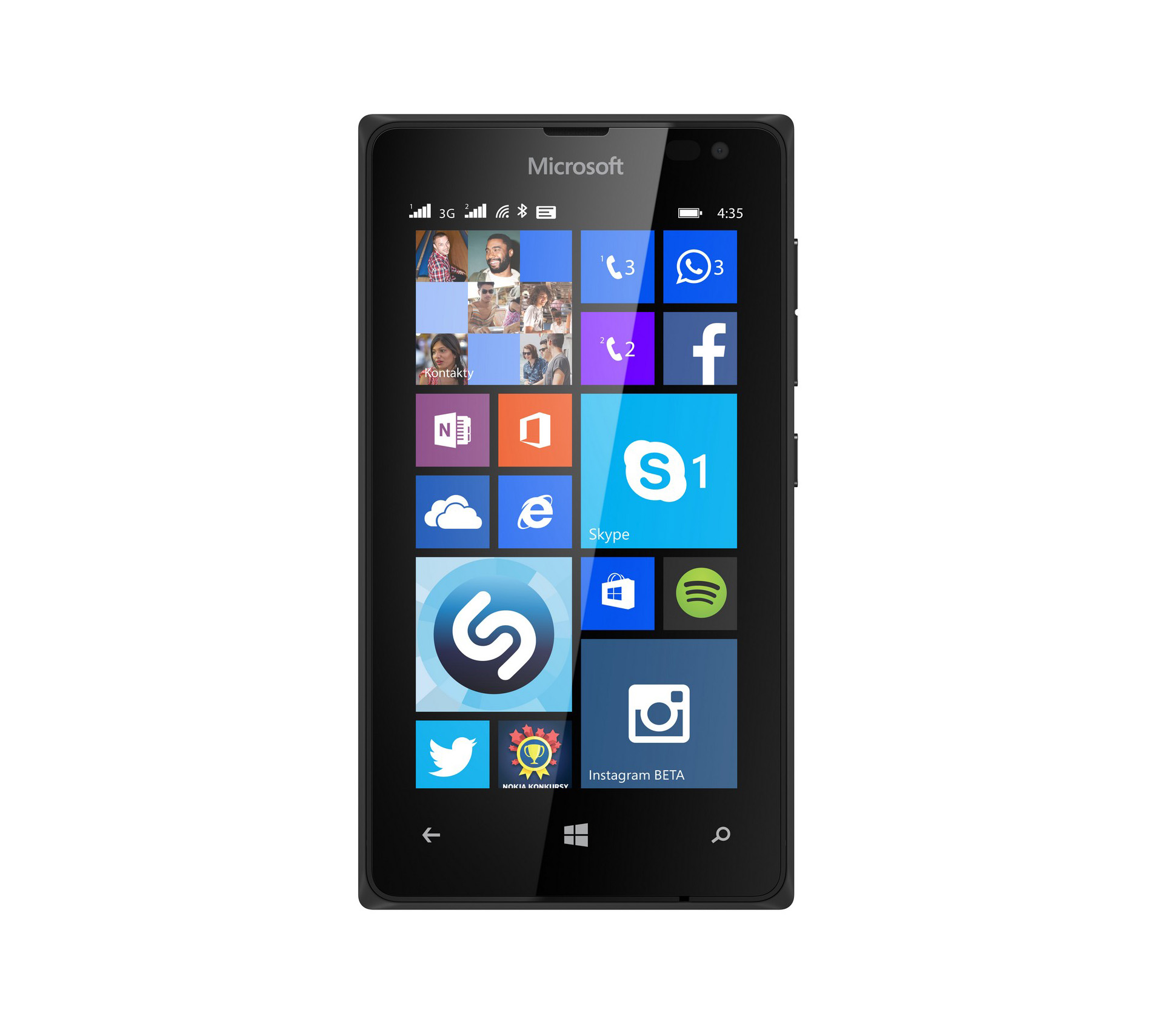 Smartfon Microsoft Lumia 435 1 Gb 8 Gb 3G czarny Polska dystrybucja