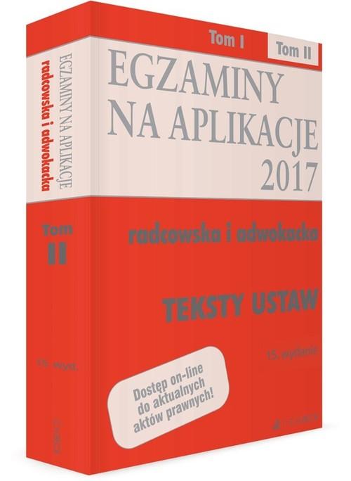 

Egzaminy na aplikacje radcowska i adwokacka.. Tom2
