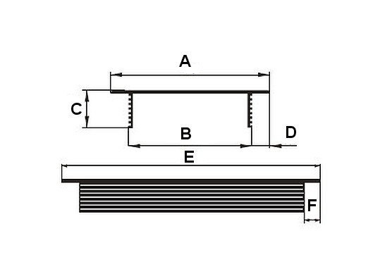 Kratka wentylacyjna aluminiowa 60x245 I - biała Średnica otworu (mm) inna