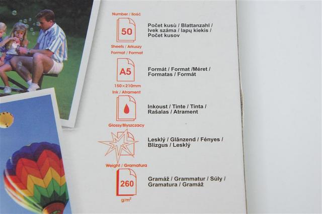 PAPIER FOTOGRAFICZNY DO ZDJĘĆ 15X21 260 50 SZTUK Model gedeon