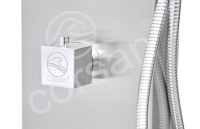 PANEL PRYSZNICOWY STAL NEO CORSAN MIESZACZ LED Kolor srebrny