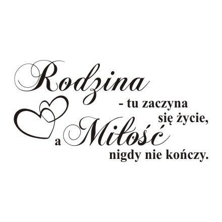 

Napis na ścianę naklejka Rodzina, tu zaczyna.. 243