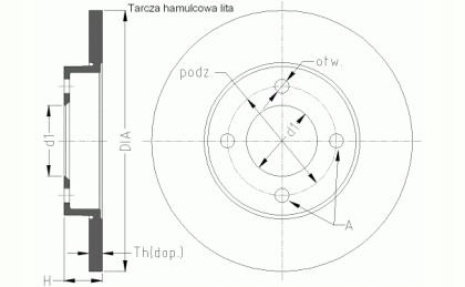 BMW E36 E46 316 318 Tyl TARCZA TARCZE GT MIKODA Installation side Rear