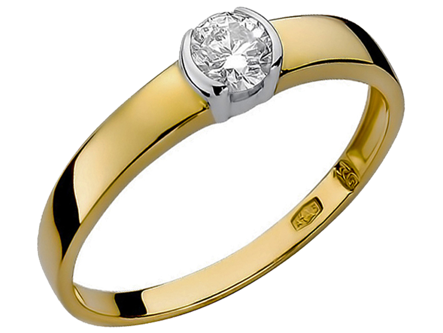 

Pierścionek Złoty Z Brylantem 0,25ct