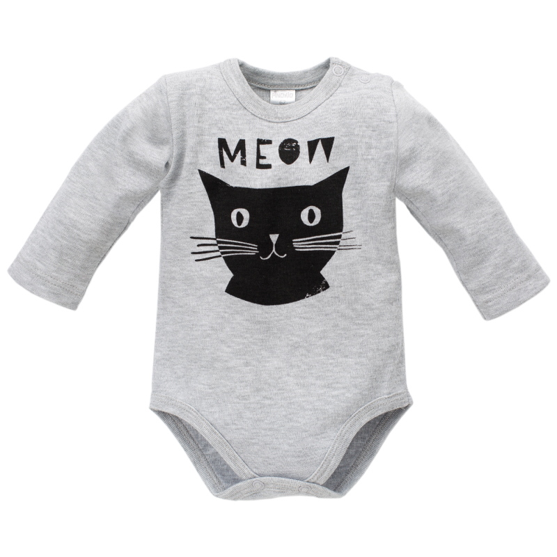 

Body długi rękaw Happy Day szare, Pinokio r.80