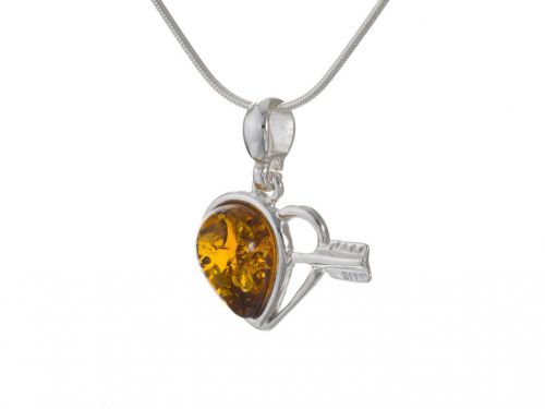

Srebrny Naszyjnik / Wisiorek Amber 85 z Bursztynem