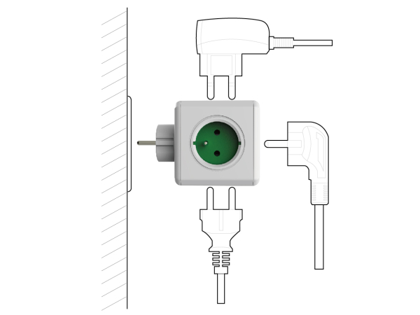 Listwa zasilająca PowerCube 4 gniazda USB +USB-C Kod producenta 10433/FROUAC