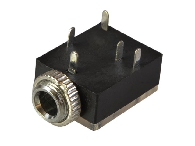 

Gniazdo Jack 3,5mm do obudowy z nakrętką