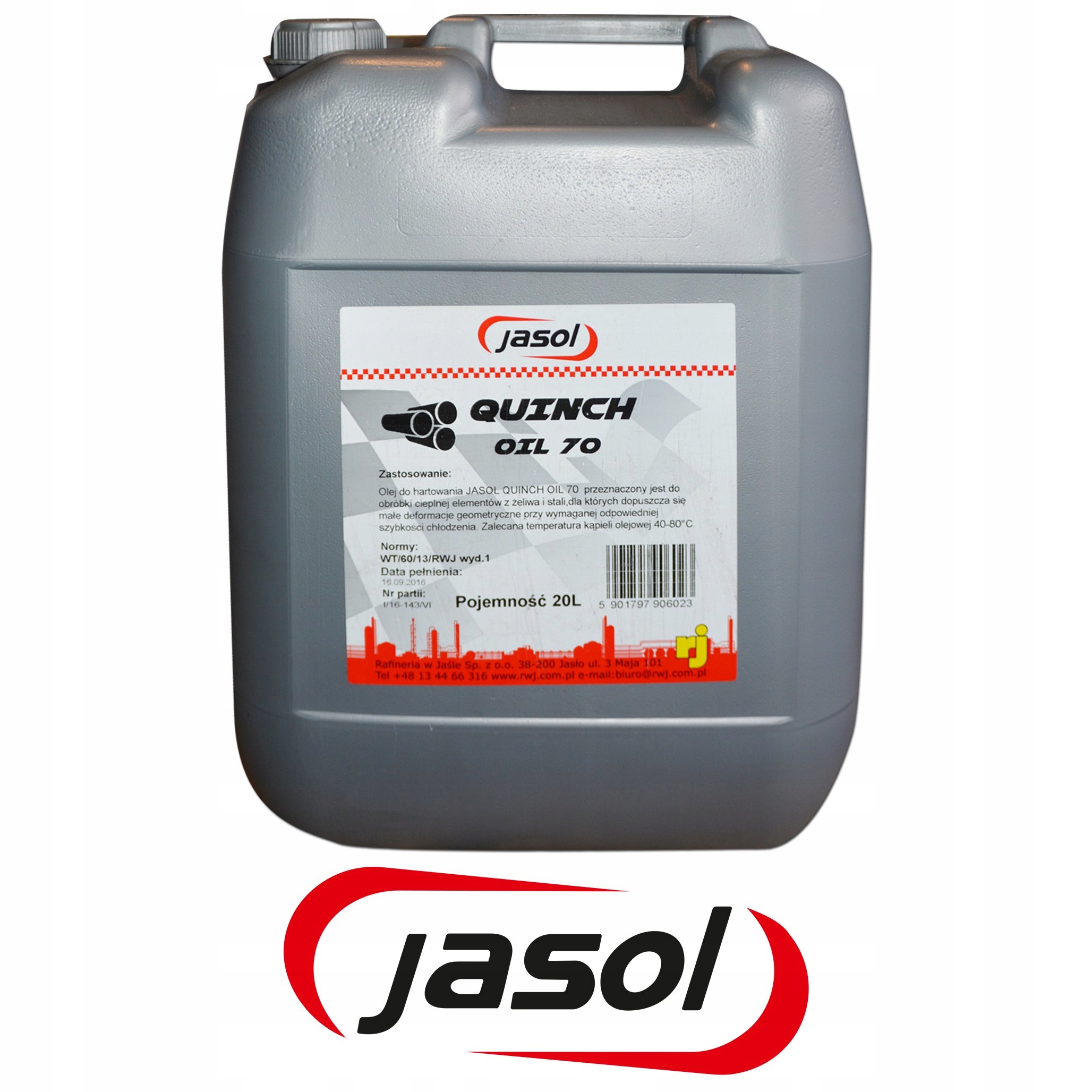 Olej do hartowania OH JASOL QUENCH OIL 70 - - 20L EAN (GTIN) 5901797906023