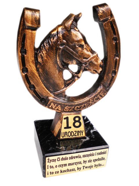

Statuetka Podkowa 18-stka marmur urodziny