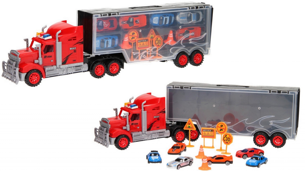 

Transporter Laweta Truck Ciężarówka 6 Autek 51cm