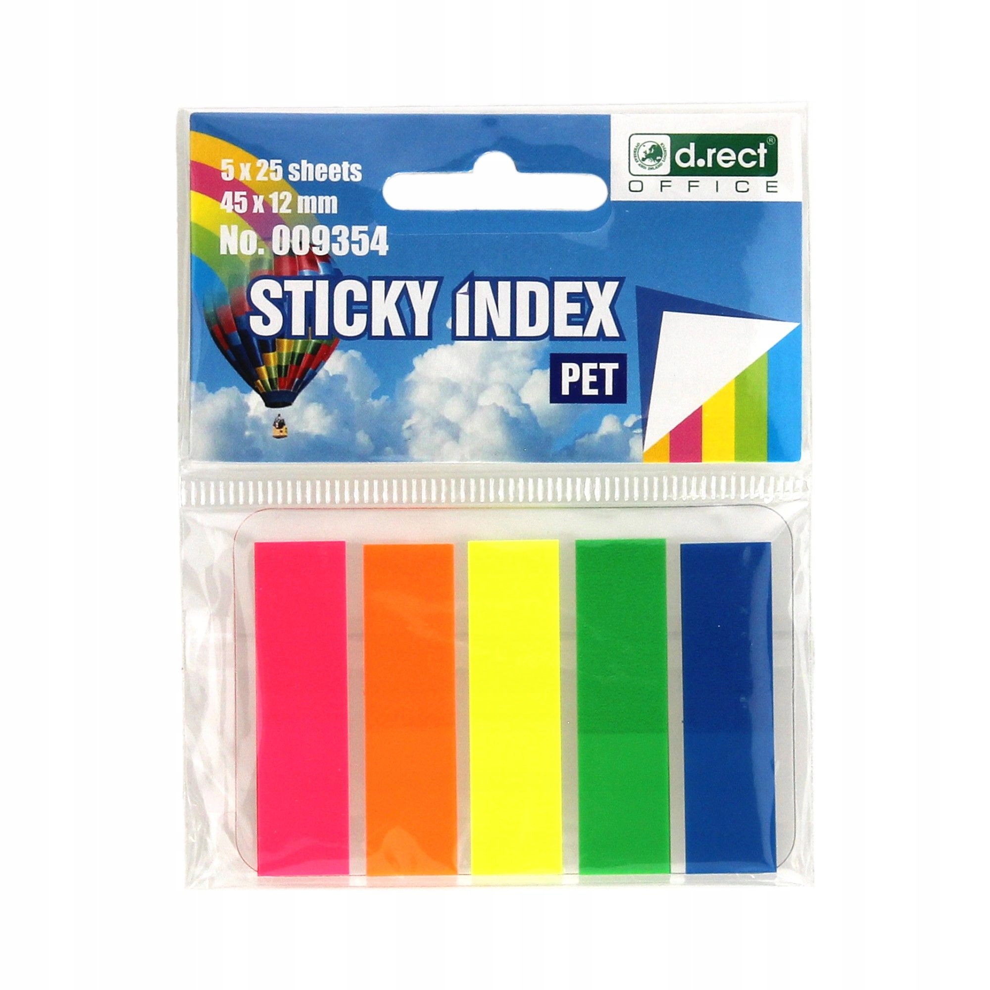 

Zakładki indeksujące 45x12/25 5kol neon Pp