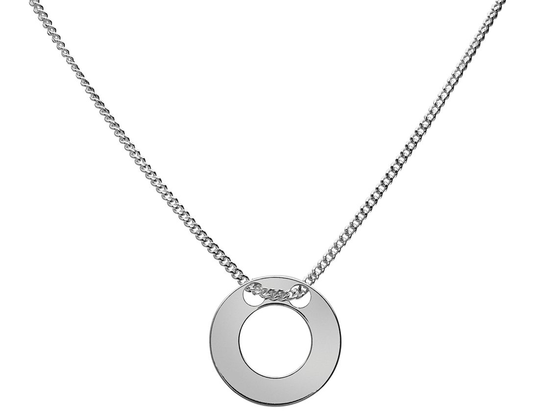 

Naszyjnik celebrytka srebrna 925 ring koło 42+4cm