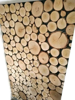 Náplasti na stěny dřevěné kotouče broušené 1m2