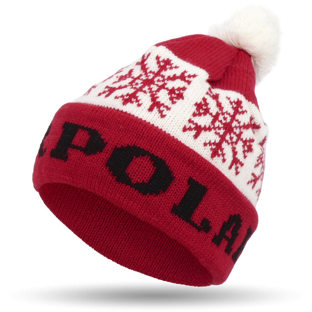 

W329C Dzianinowa Czapka Zimowa Śnieżki Z Pomponem