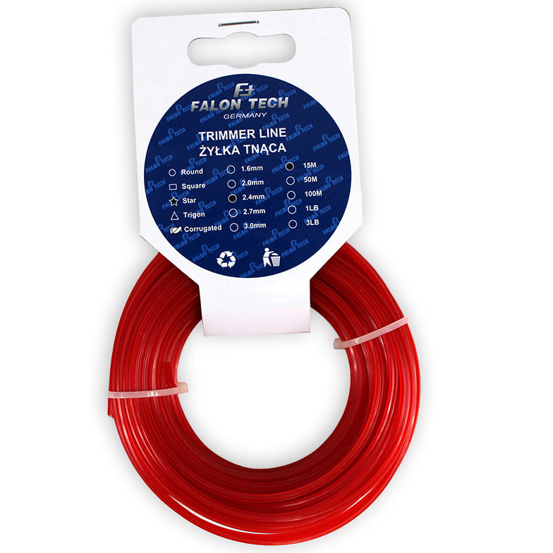 

Żyłka Tnąca Do Kosy Gwiazdka 2,4/ 2,7 mm X 15 m