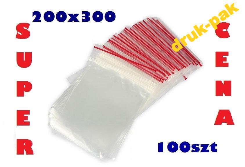 

Woreczki Strunowe worki torebki Zamykane 20x30 100