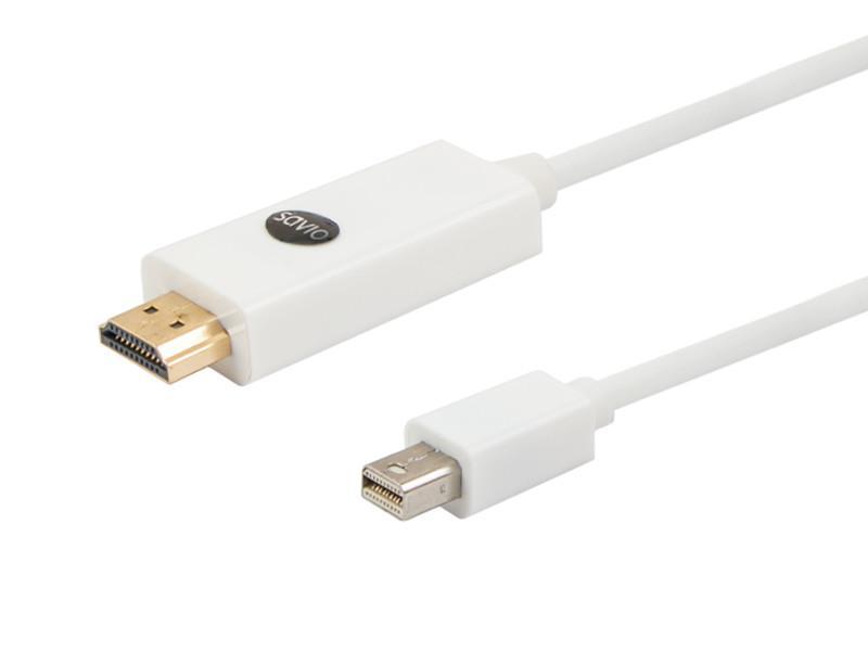 Biały kabel DisplayPORT Hdmi display Port 3m
