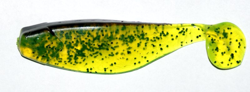 Manns Ripper 100mm Przeź.żółty fluo czar.br.czar g