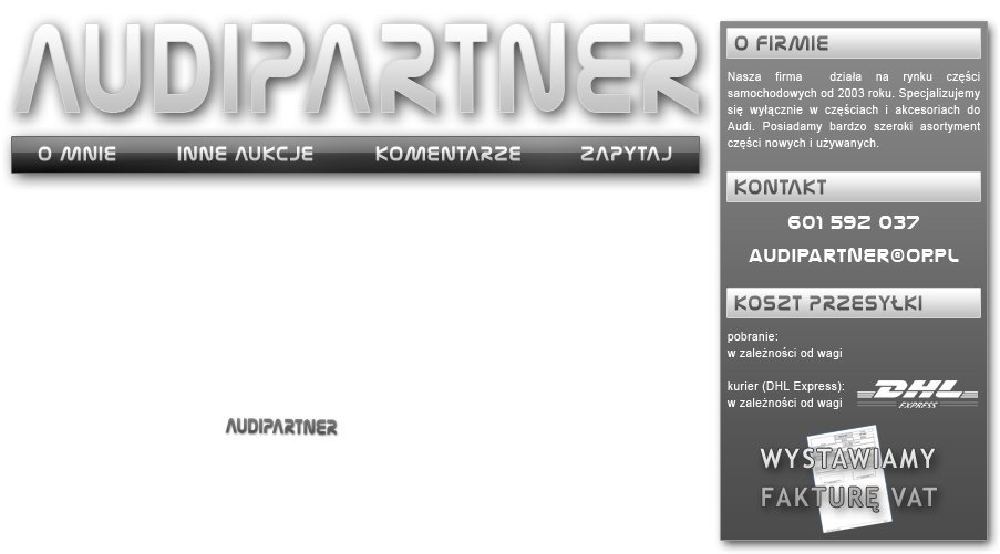 PAS WZMOCNIENIE AUDI A4 B8 2008-2011 AUTOMAT 2.0 Typ samochodu Samochody osobowe