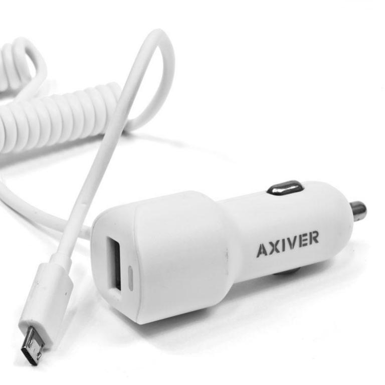

Ładowarka Samochodowa Axiver micro Usb + Usb 2.1A