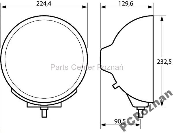1360086 - ГАЛОГЕННАЯ ФАРА HELLA LUMINATOR CHROMIUM +КРЫШКА