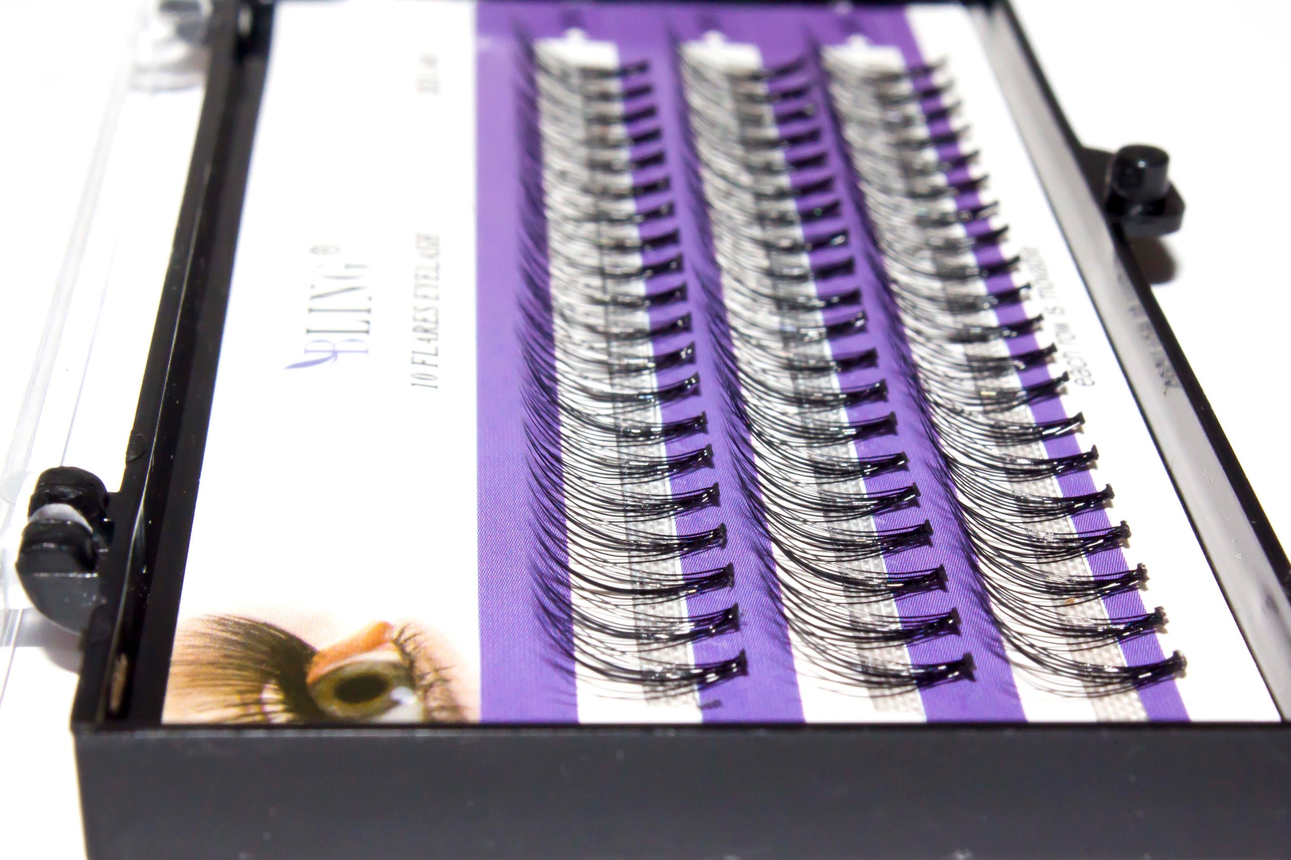 BLING ПУЧКИ РЕСНИЦЫ ШЕЛКОВЫЕ ЧЕРНЫЕ 60 ШТ. 10