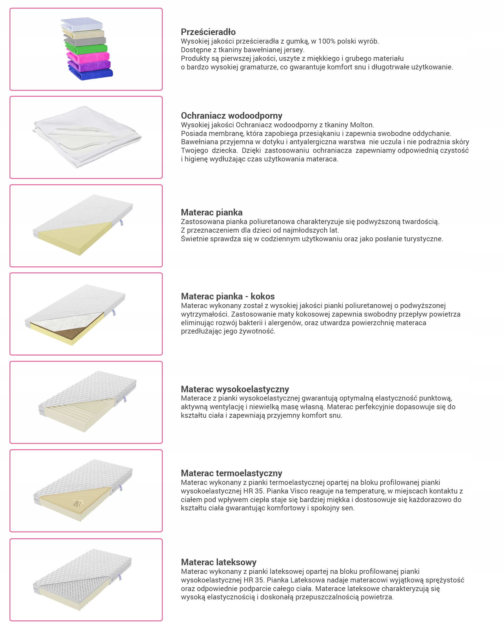 MATERAC WYSOKOELASTYCZNY 80x160 x 12 WARSZAWA Bohater brak