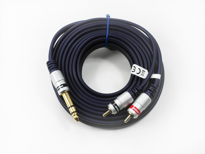 

kabel przewód jack 6,3/ 2 rca chinch 5,0m Vitalco