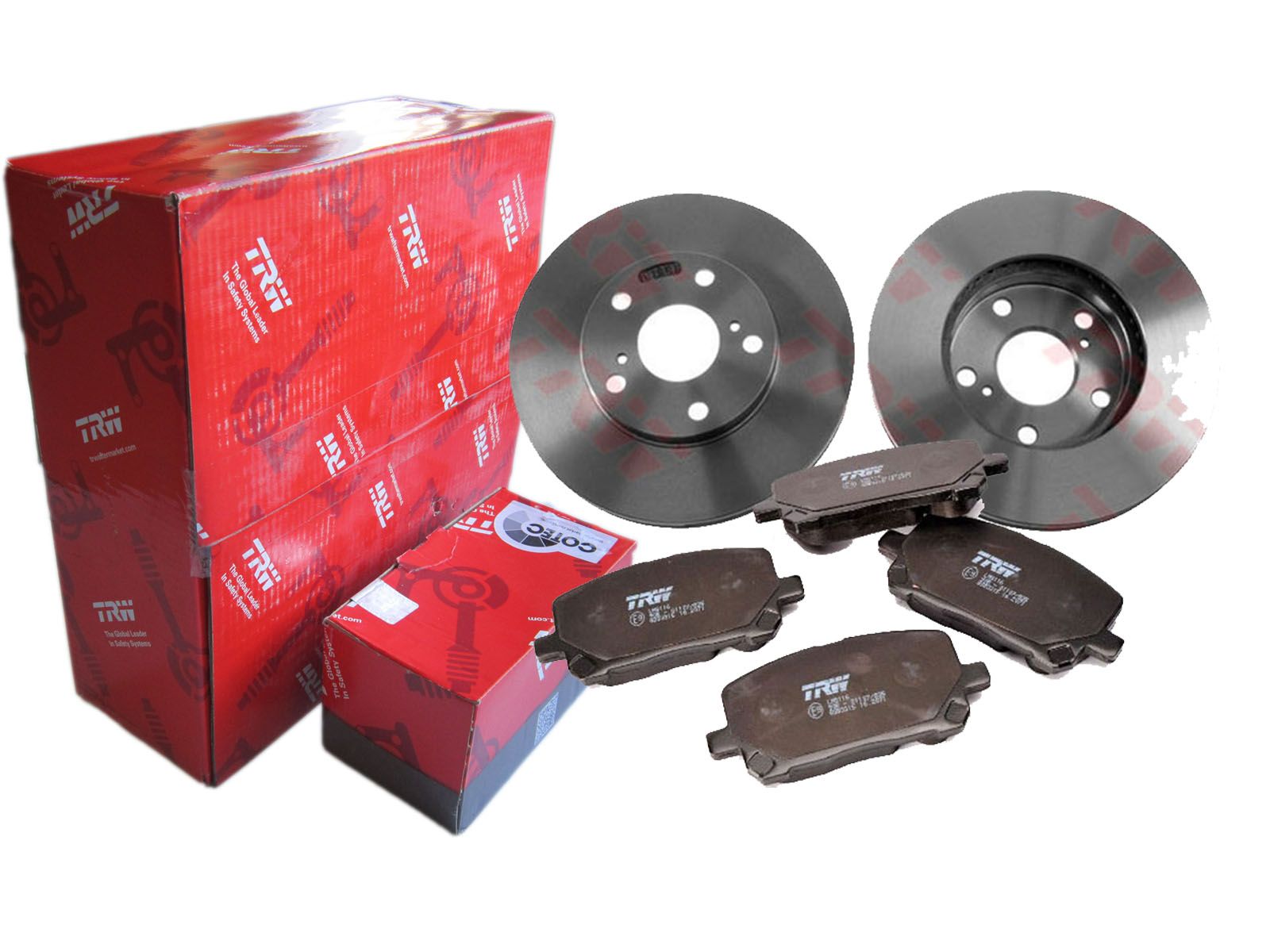 2× TRW Df1431 Диск тормозной + TRW Gdb3315 Комплект колодок тормозных, тормоз дисковые