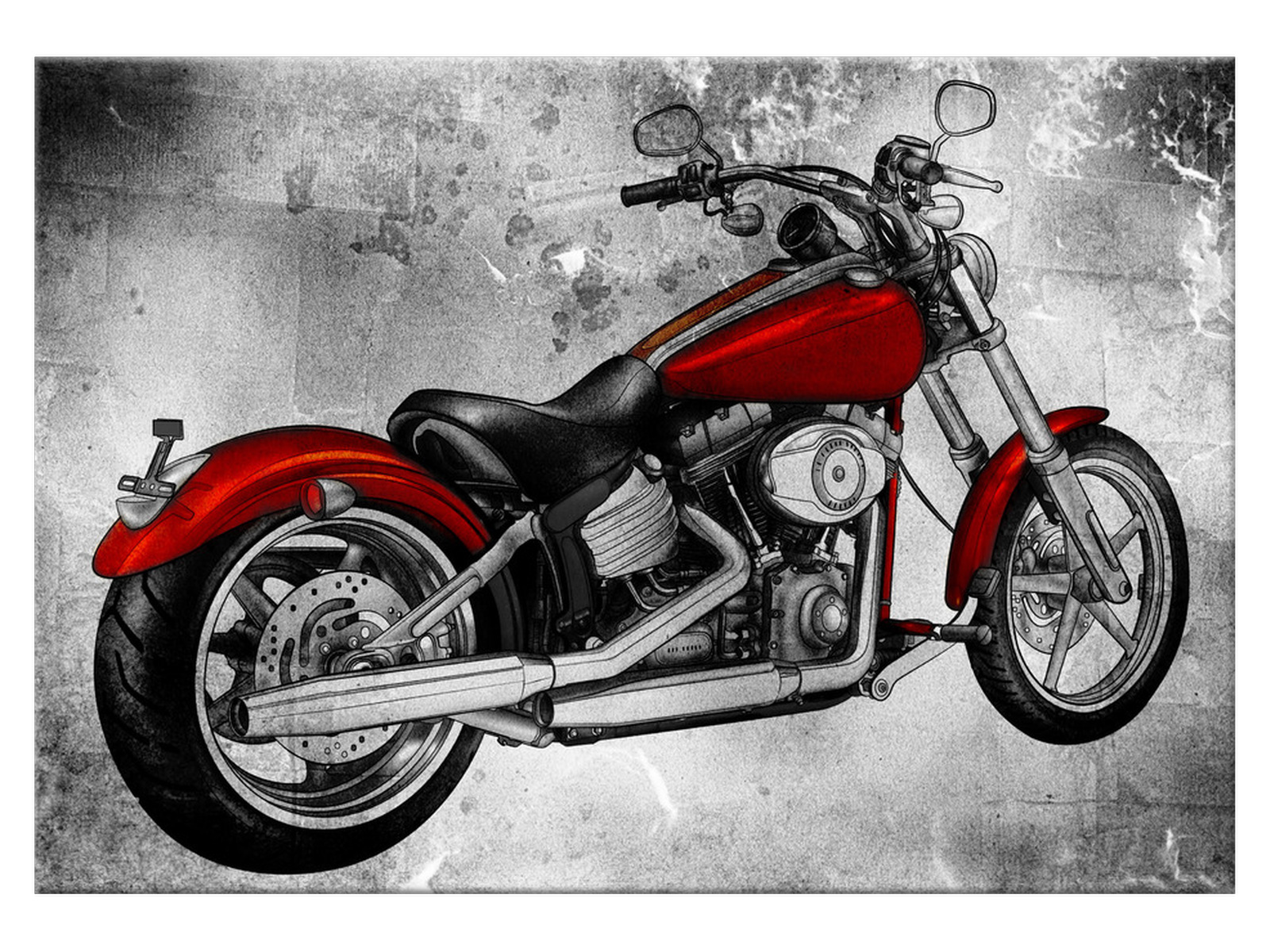 

Obraz Czerwony motocykl Motocykl 100x70 1928A_1Z