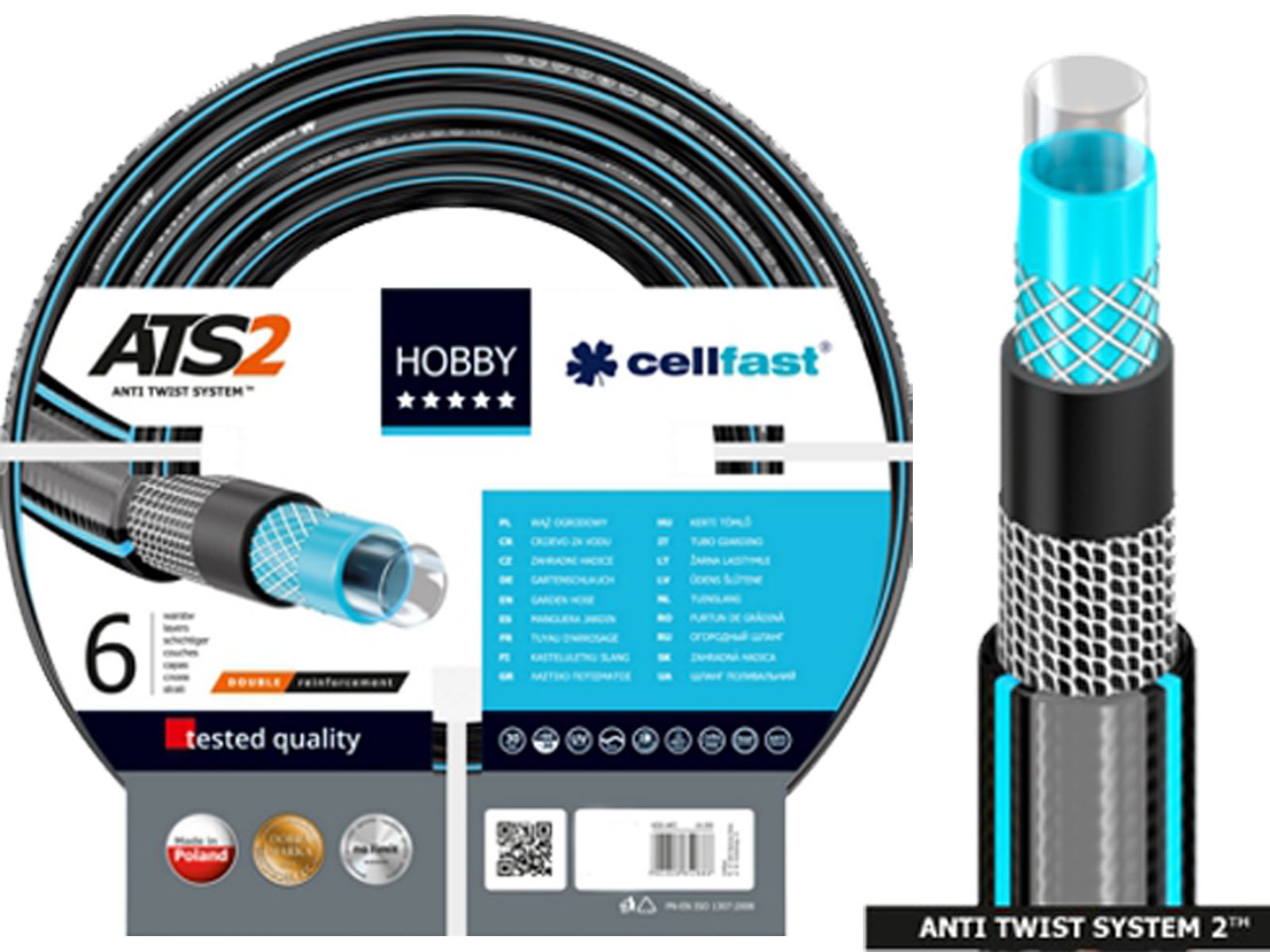 

Cellfast Wąż Hobby ATS2 3/4" 50m 6-warstwowy