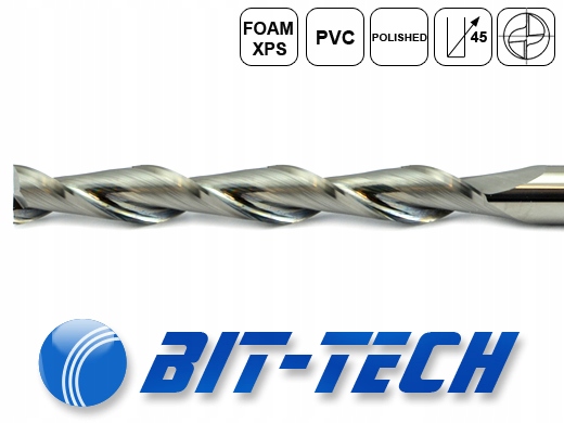 Frez VHM 2p 8mm x 45mm 100 PIANKA STYRODUR DREWNO Rodzaj frezu czołowy palcowy trzpieniowy walcowo-czołowy walcowy