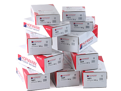 Závažia na oceľové disky Hofmann 5-55 g 950 ks