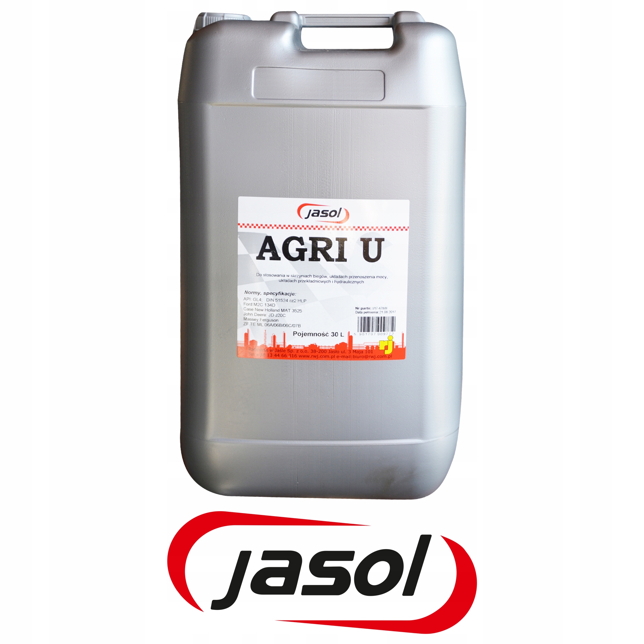 OLEJ AGROL JASOL AGRI U - - 30 Litrów Producent Jasol