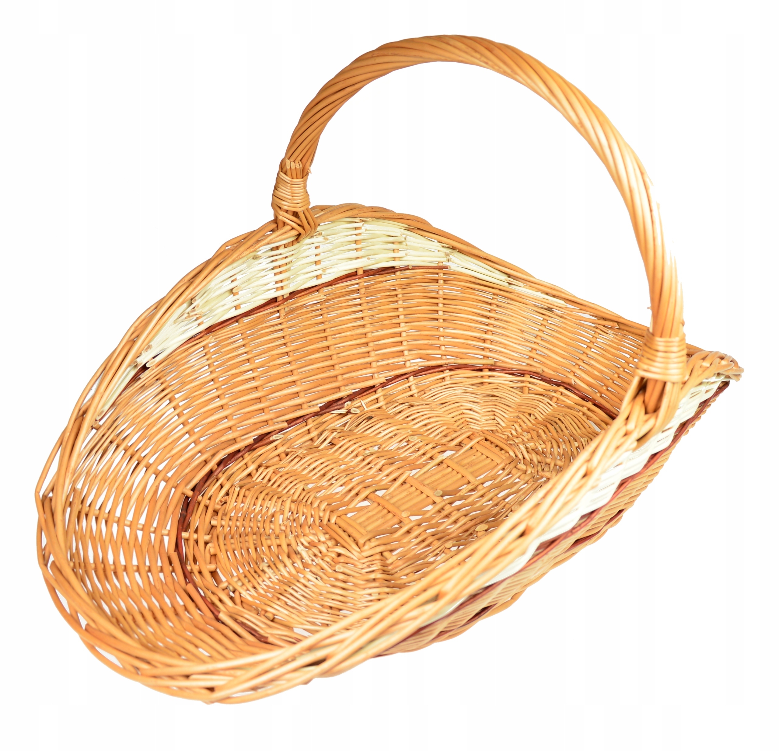 Wiklinowy KOSZ NA DREWNO koszyk do kominka XL 68cm Marka inna