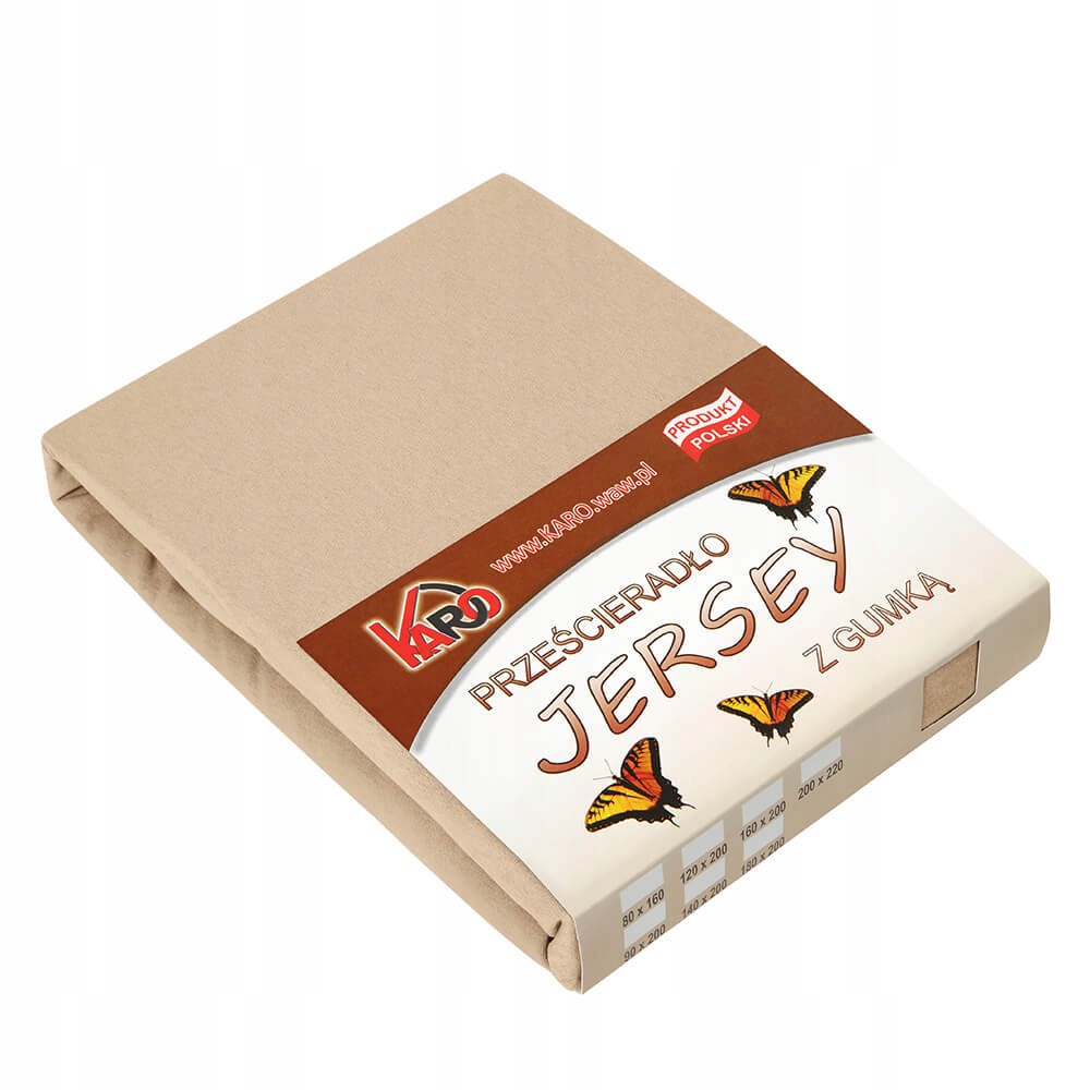 

Prześcieradło jersey z gumką 160x200 beżowe 009 gr