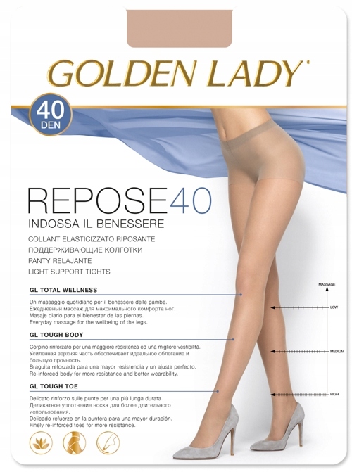 

Golden Lady Repose 40 Masujące Stopniowany Ucisk 4