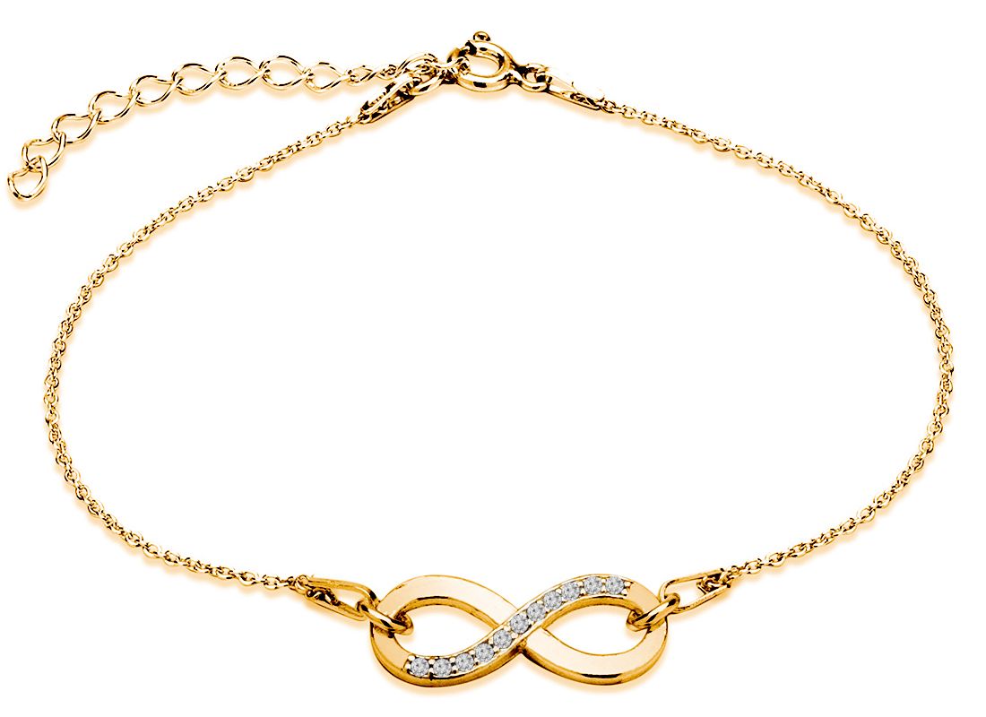 

Bransoletka celebrytka srebrna 925 24k infinity