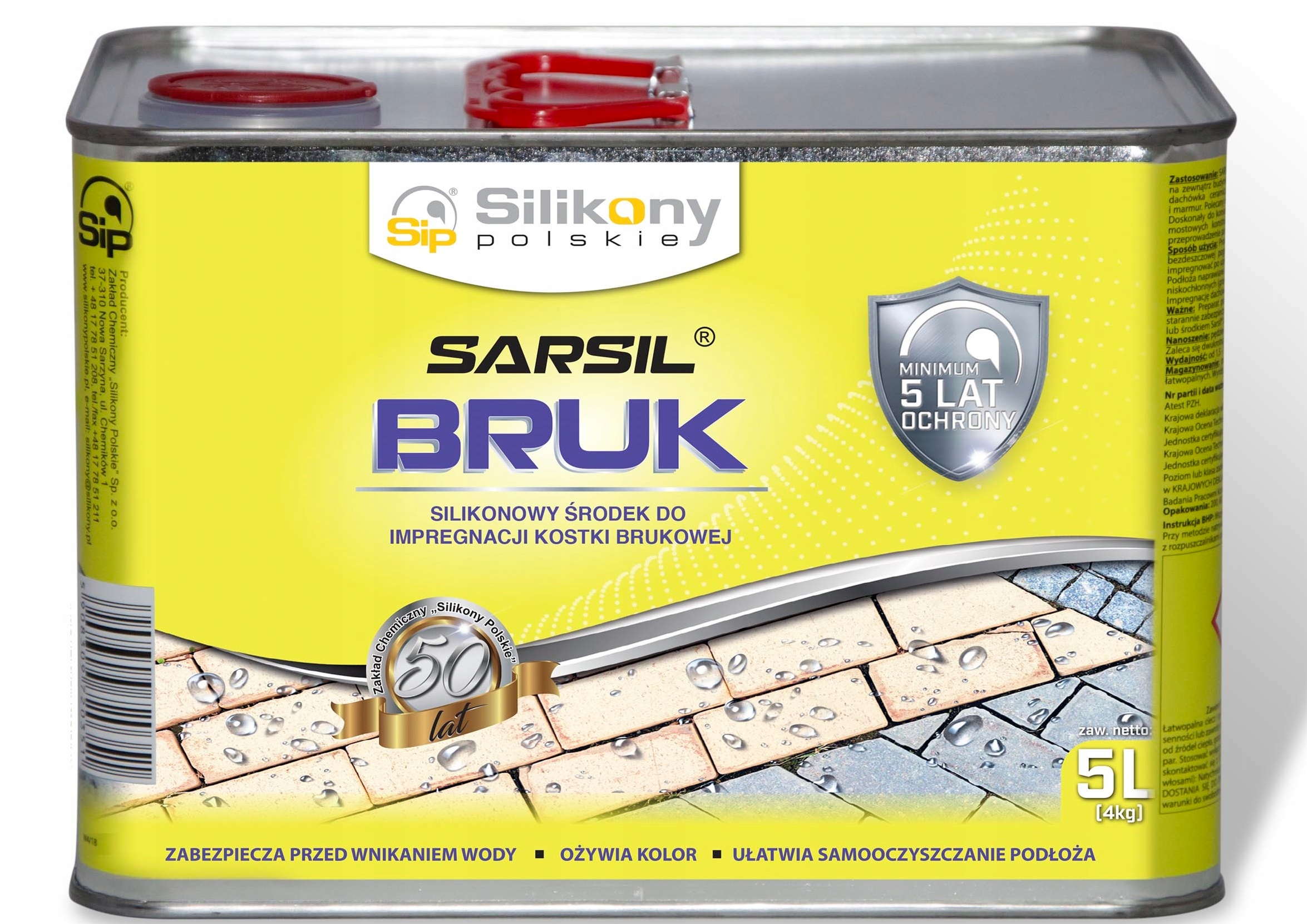 

Sarsil Bruk IMPREGNAT(efekt mokrej kostki) 4KG/5L