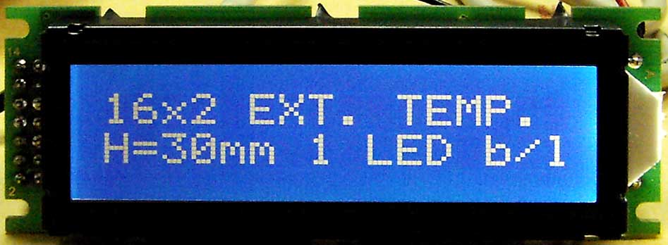 

Art Nowe LCD 2x16 NISKI=30mm (White/Blue-W1B Led)