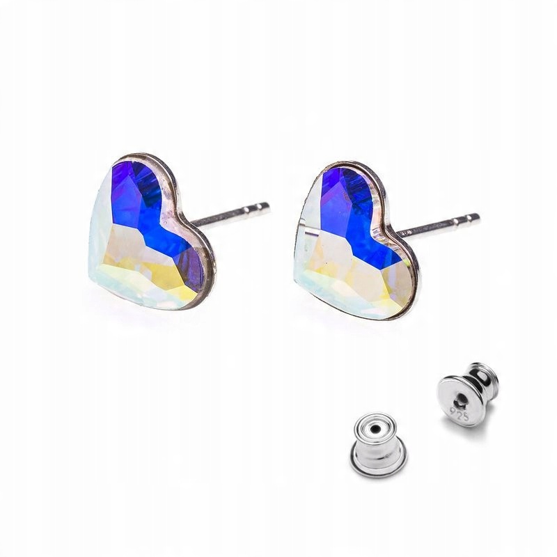 

Srebrne kolczyki 925 z kr. Swarovski Serca 10mm