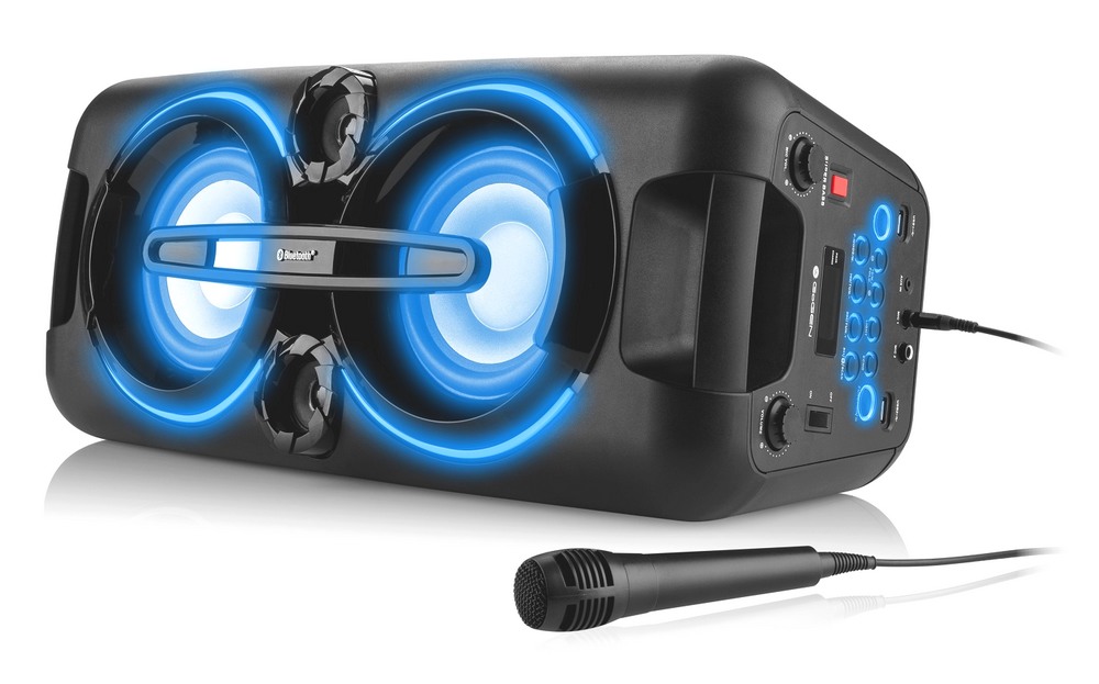 Głośnik Bluetooth Mikrofon Karaoke 2xUSB AUX GoGEN Kolor czarny