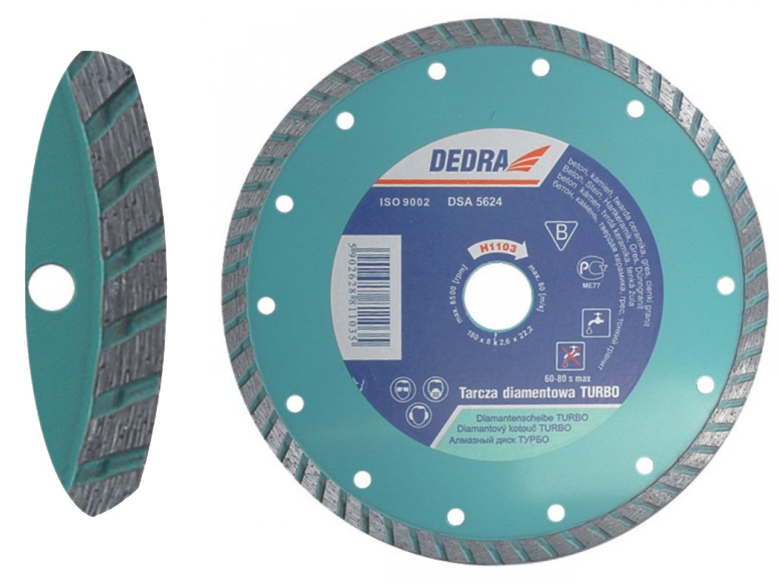 

Dedra Tarcza Turbo 125 twarda ceramika gres beton