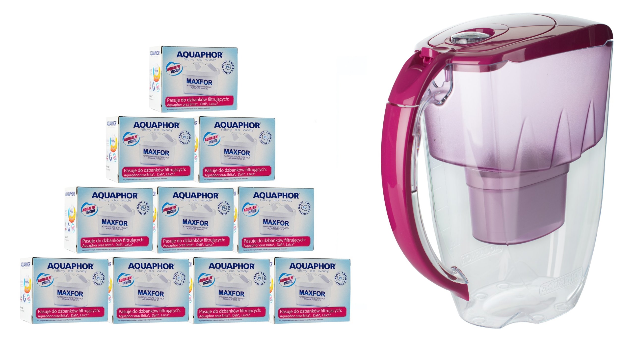 

Filtr Maxfor Brita Maxtra 10 Sztuk +dzbanek Jasper