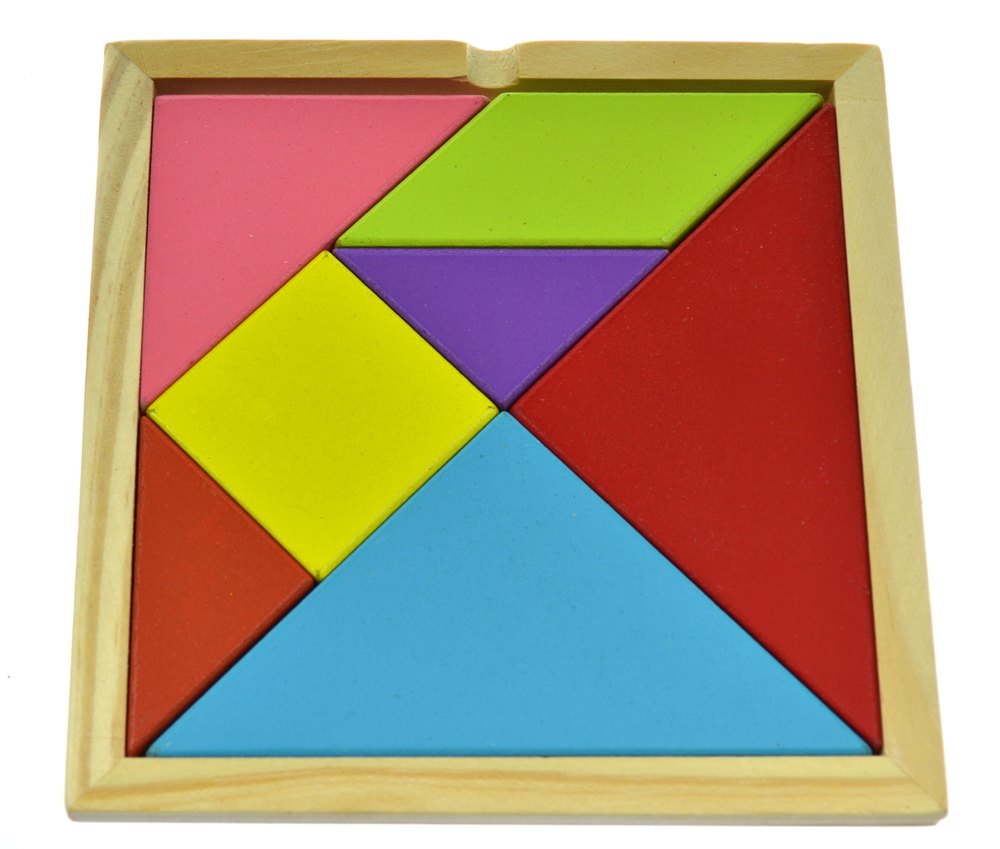 TANGRAM ИГРА-ГОЛОВОЛОМКА ГОЛОВОЛОМКА СТРОИТЕЛЬНЫЕ БЛОКИ БОЛЬШОЙ -  docom.com.ua