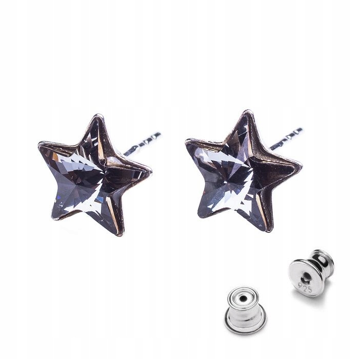 

Srebrne kolczyki z kr. Swarovski Gwiazdki 10 Sini